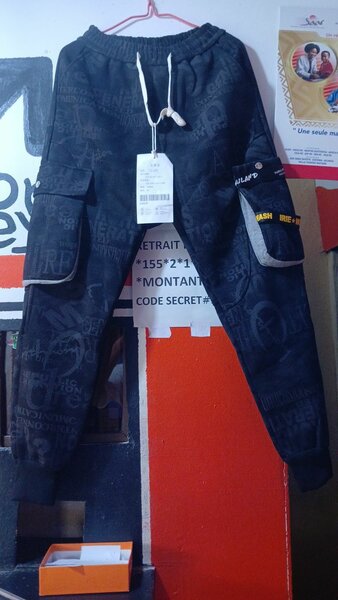 Pantalon cargo homme noir