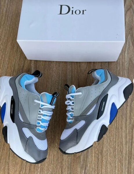 Baskets Dior grises et bleues