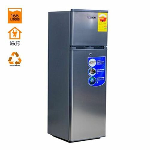 Vizio VIZ-198i Double Door Refrigerator- 166L - Dark Silver