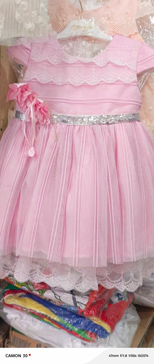 Robe rose fille élégante