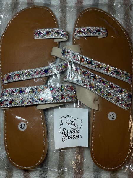 Sandales perlées élégantes