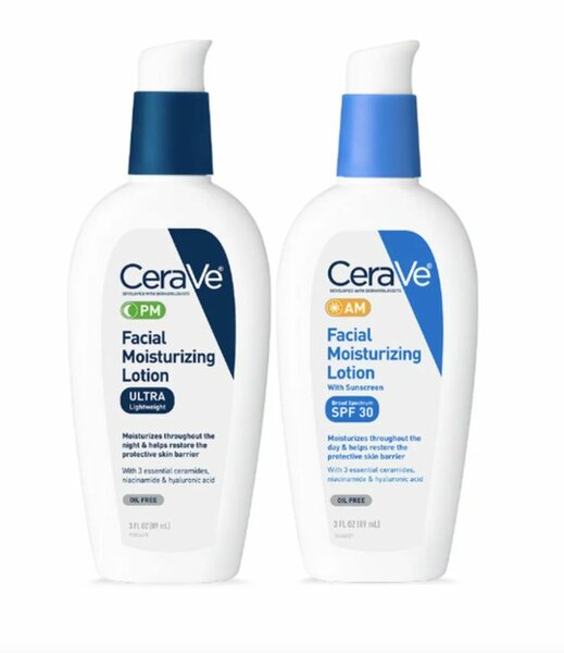 Cerave AM and PM facial moisturising lotions.