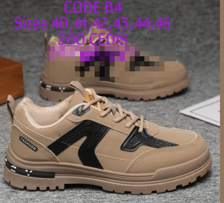 brown and black sneakers