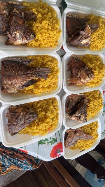 Riz au curry +poisson