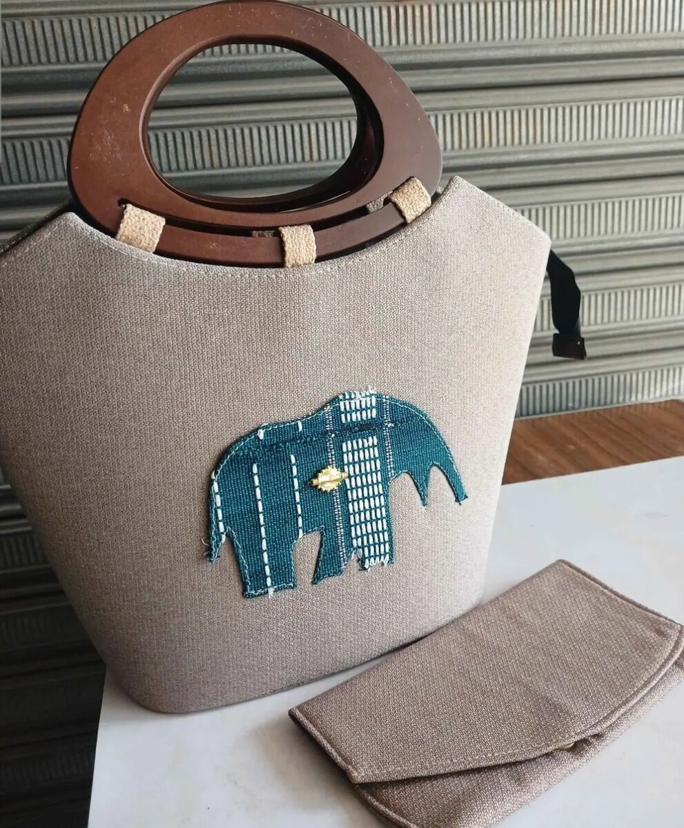 Sac à main en tissu avec motif