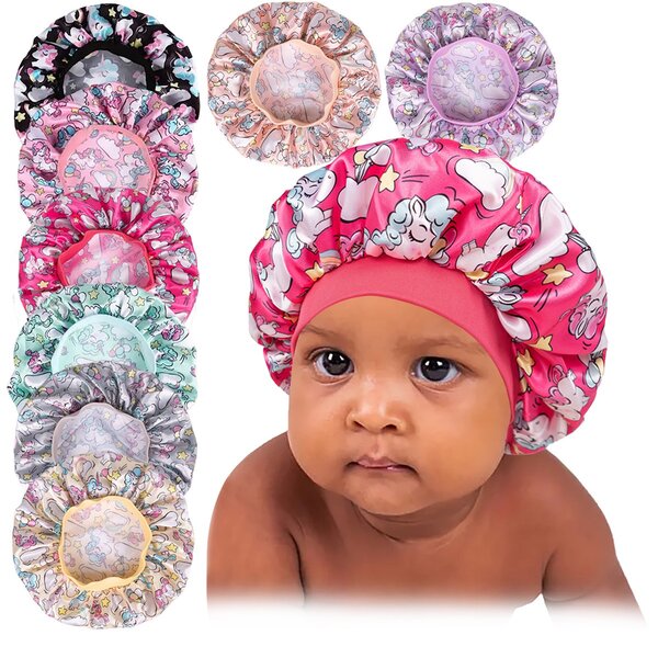 Bonnet en satin enfant