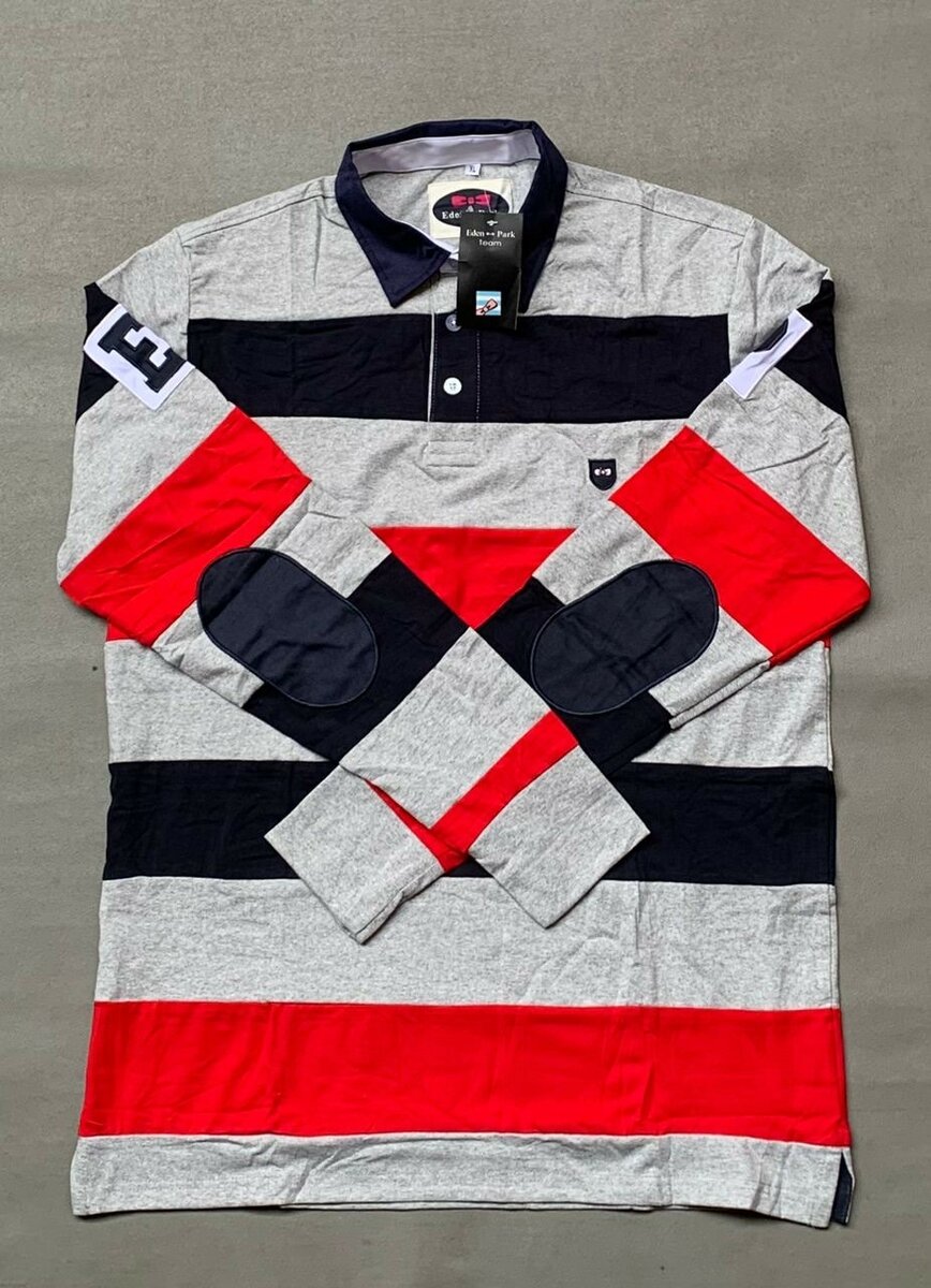 Polo rayé manches longues coloré