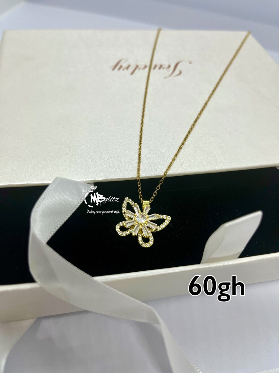 Butterfly shaped necklaces