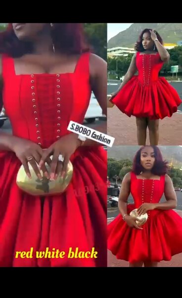 Robe Rouge Évasée Élégante