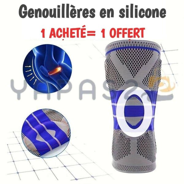 Genouillère sportive en silicone