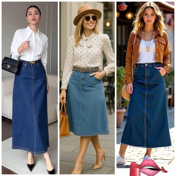 Jupe Longue en Jean Élégante