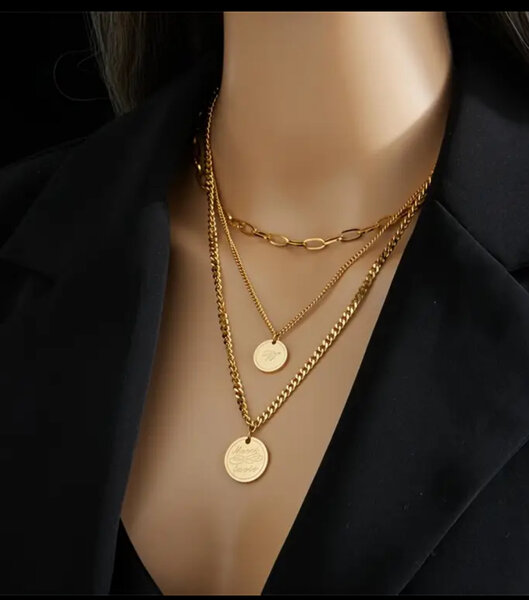 Collier superposé inoxydable
