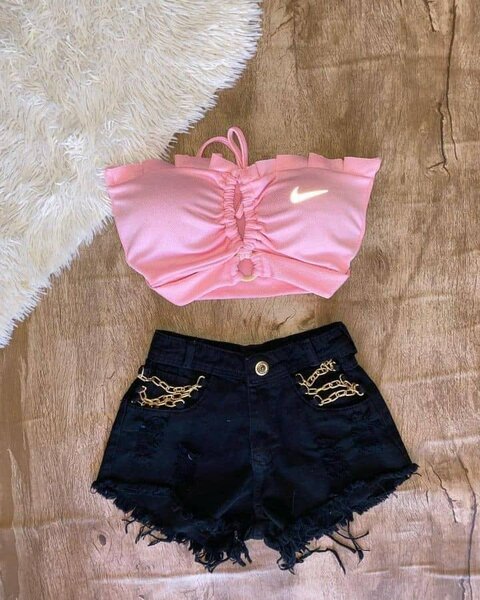 Jeans short and top