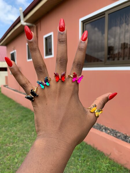 Bagues Papillon en Cristal