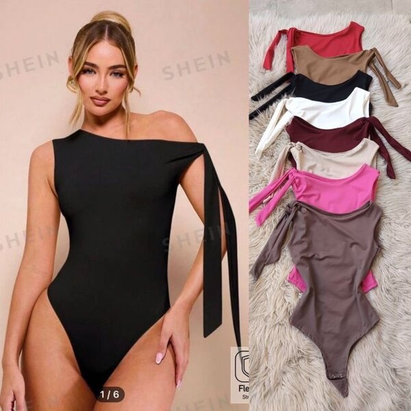 Body asymétrique élégant femme