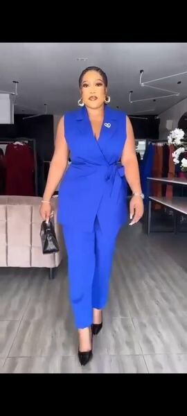 trousers and vest blue