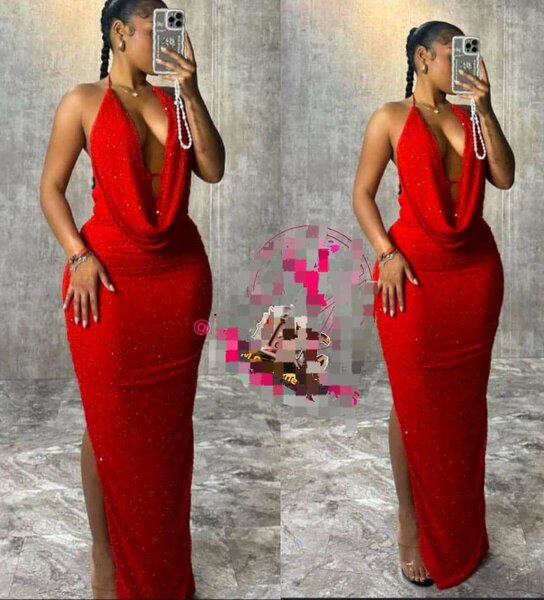 Robe longue rouge élégante