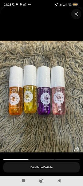 Parfums en roll-on colorés