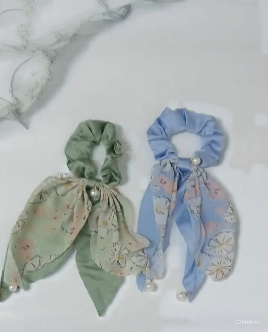 2Elastiqueseveux foulard perlé