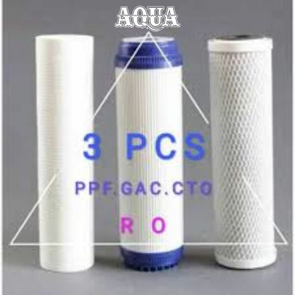 Aqua 3 pcs water filter cartridge, PPF, UDF and CTO