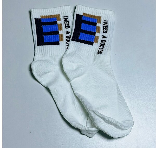 Chaussettes blanches Drôle