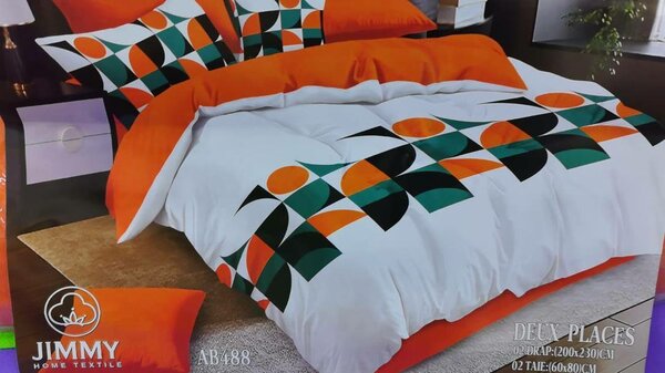 Parure de Lit Moderne en Coton