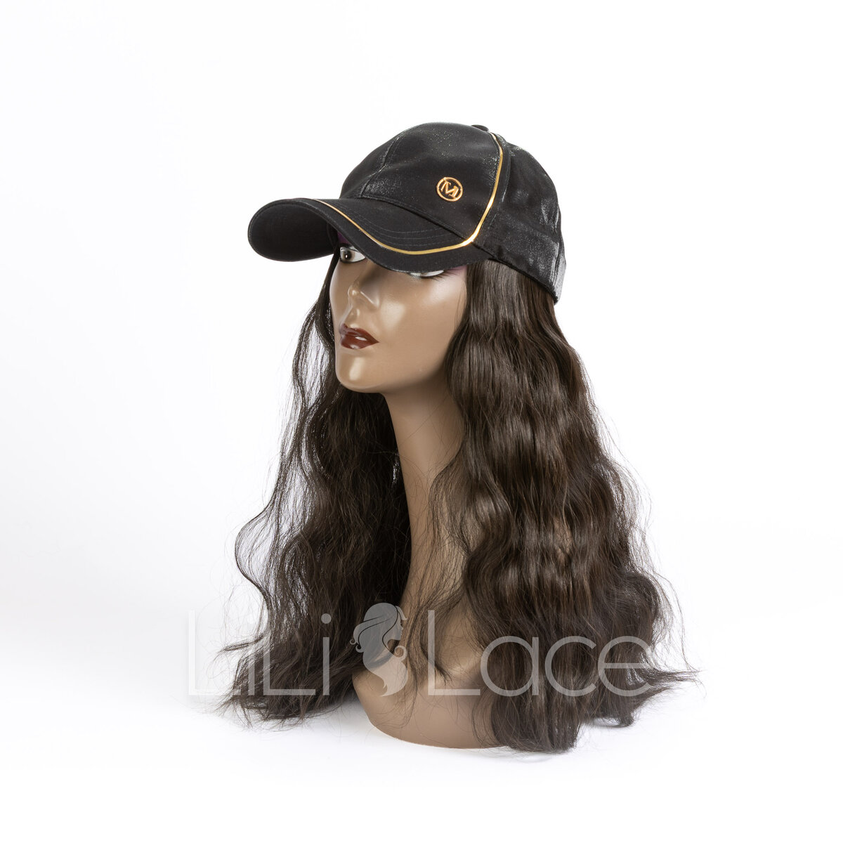 Casquette avec Perruque Bouclée