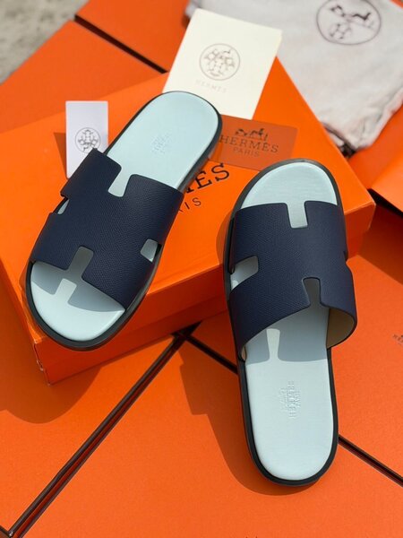 Sandales H bleu Hermès