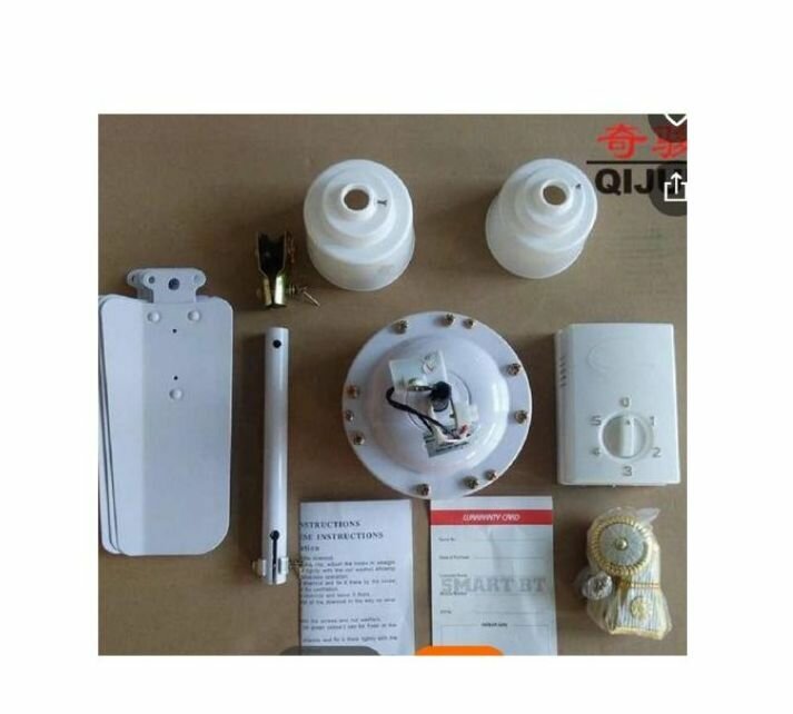 Ventilateur plafond 4 pales blanc