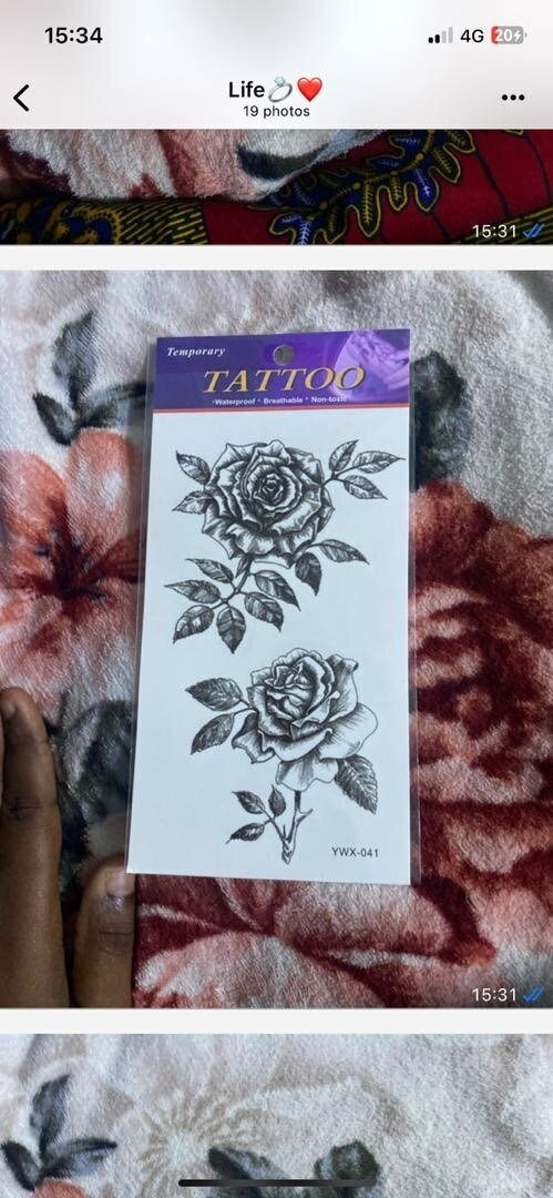 Tatouage temporaire fleurs