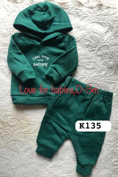 Sports suit green, 0-3m
