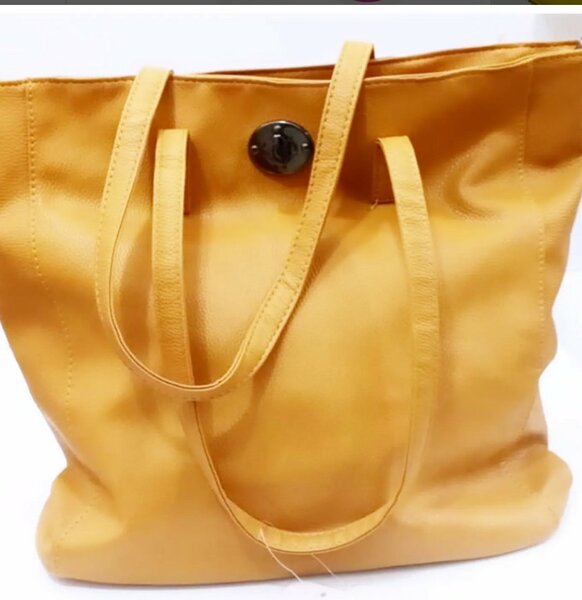 Yellow shopper bag