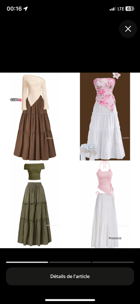 Jupe longue bohème blanche