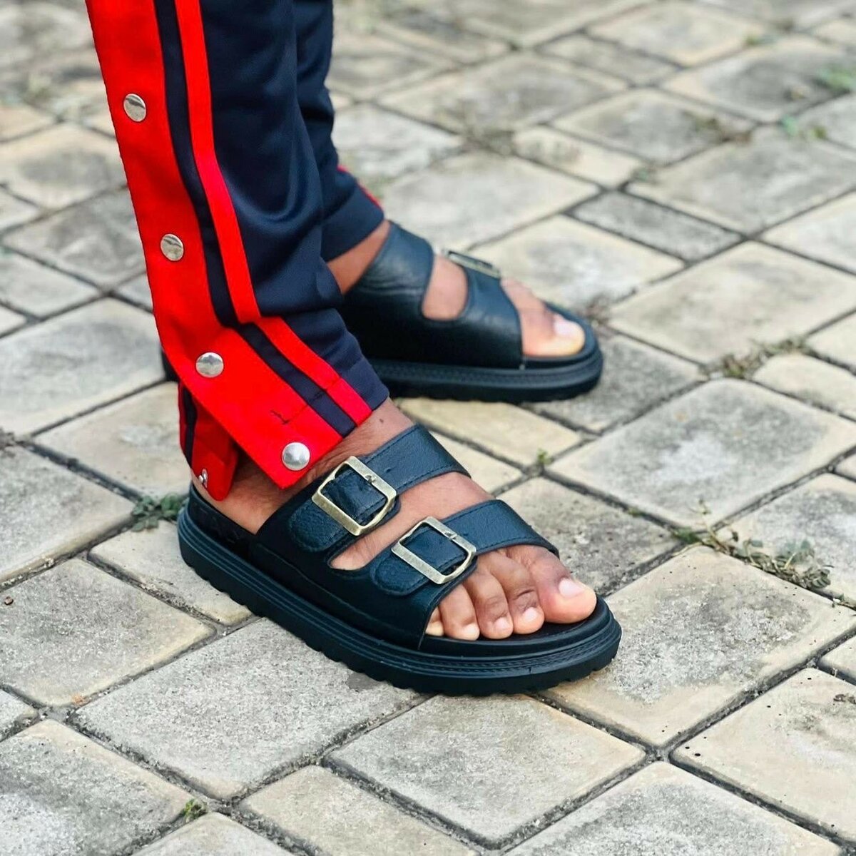 Sandales à double boucle pour hommes