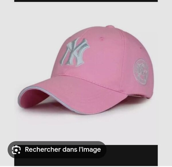 Casquette rose NY unisexe