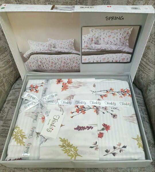 Постельное белье в красивой подарочной упаковке Turkiz