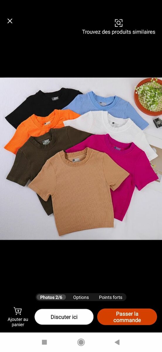 Crop top Femme été