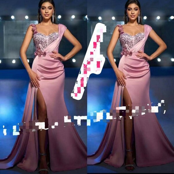 Robe de soirée élégante fendue