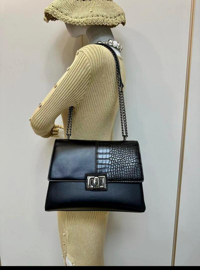 2 in 1 Long Strapped Leather Women Handbags/Shoulder Bags