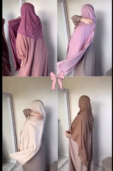 Hijab élégant en couleur