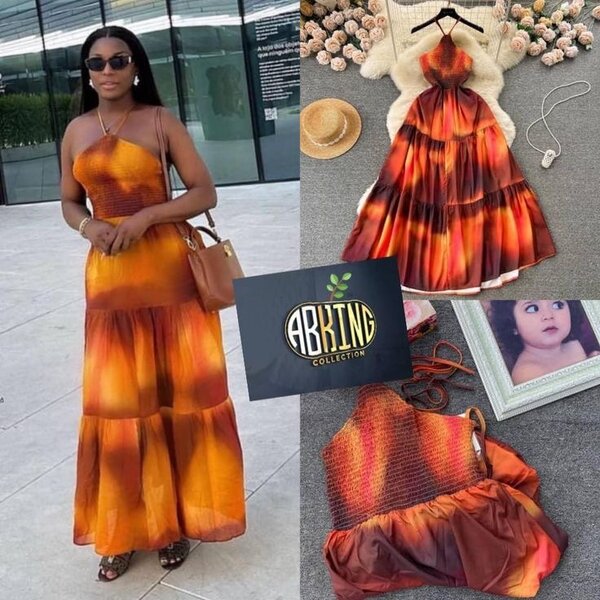 Robe longue dégradée élégante