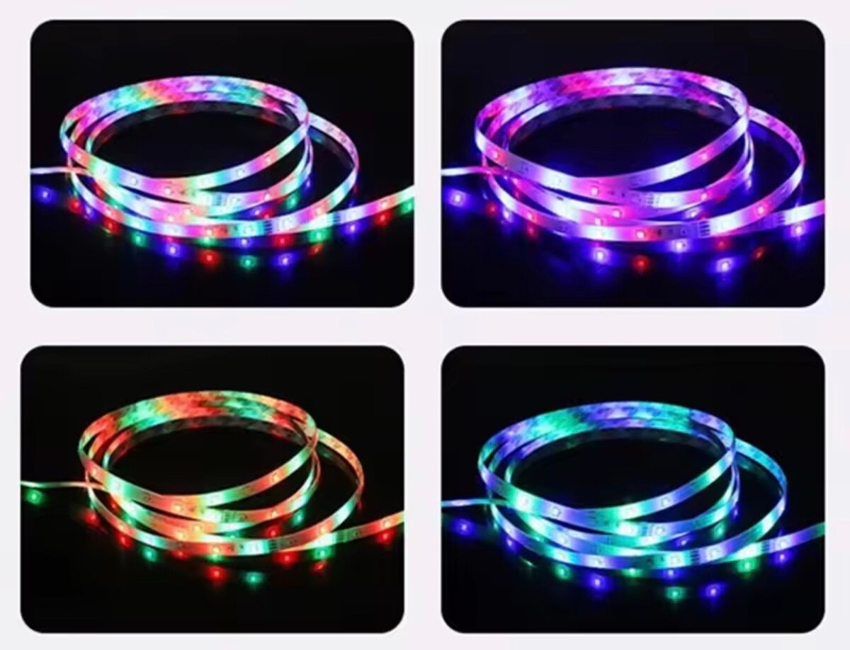 Kit ruban LED RGB multicolore avec télécommande