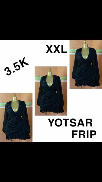 Robe Élégante Noire XXL