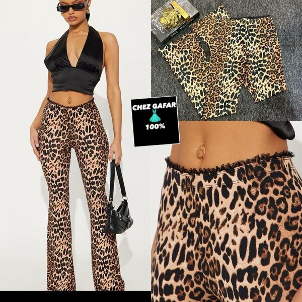 Pantalon Léopard Femme Élégant