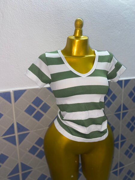 T-shirts en coton à rayures