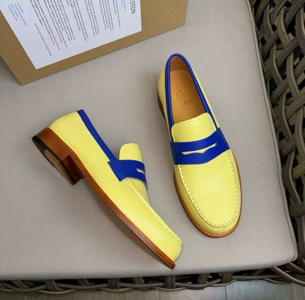 Mocassins JM Westjaune et bleu