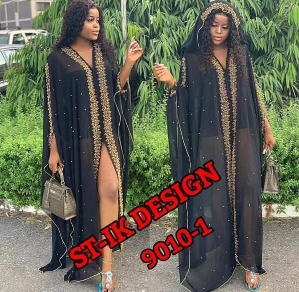 Robe Abaya Élégante Dorée