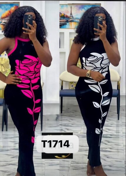 Robe longue à motif floral