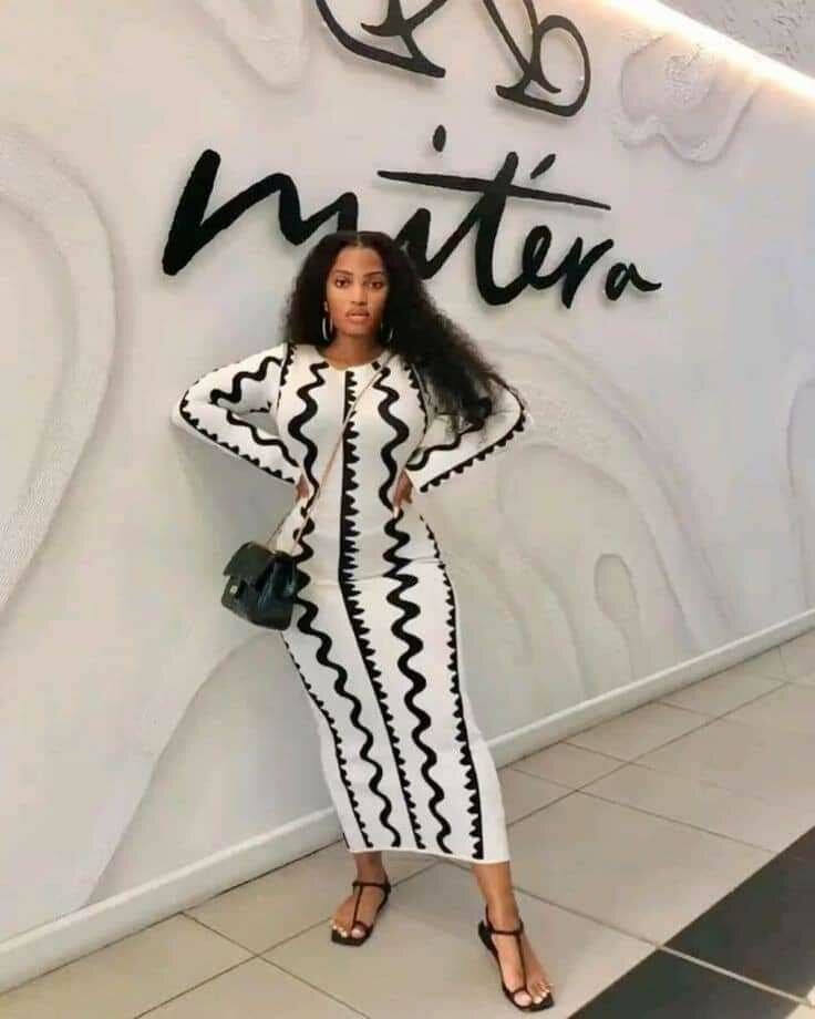 Black and white dress