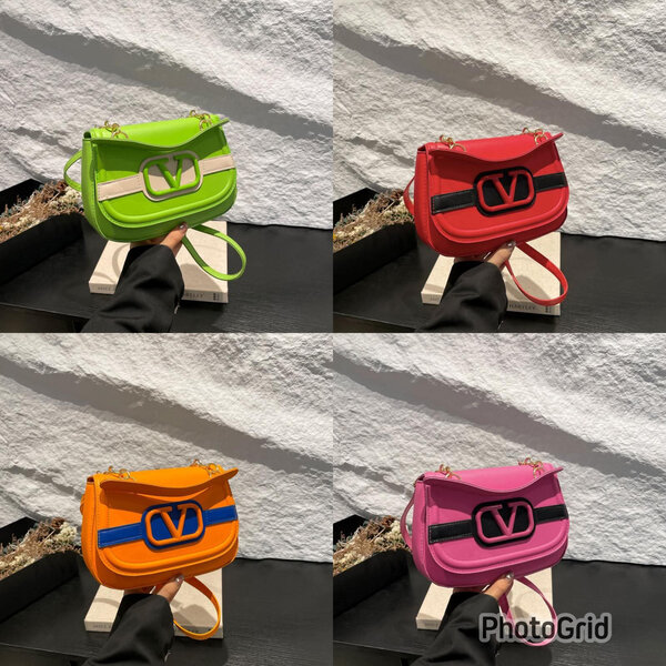 Sacoche colorée en cuir élégante